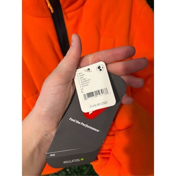 Free People Movement New Renegade Fleece puffer jacket orange Sz Large - Picture 5 of 10